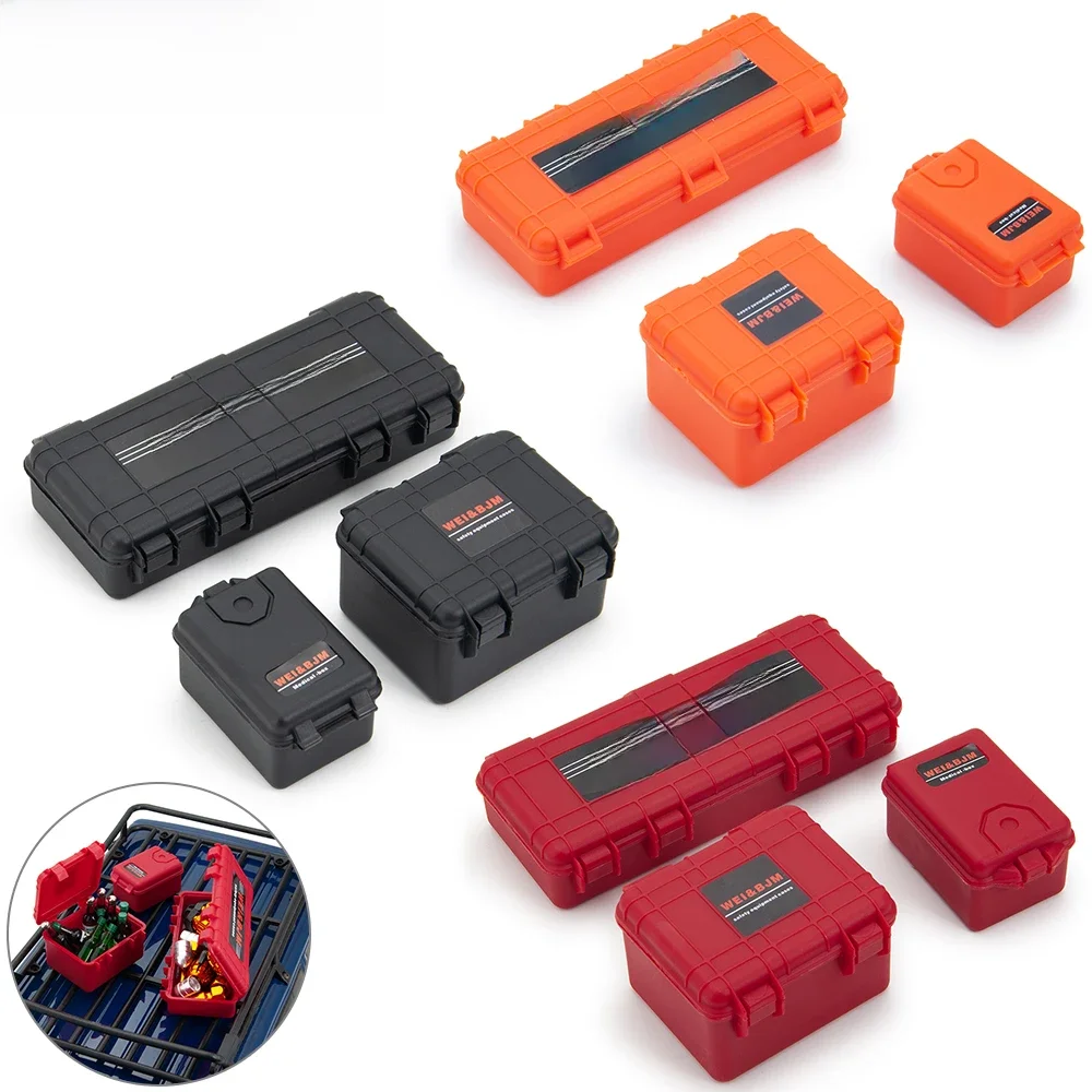 YEAHRUN 3PCS 1:10 Accessoires de décoration Boîte de rangement en plastique pour Axial SCX10 TRX4 TRX6 D90 Tamiya CC01 Boîte à vis pour voiture et camion