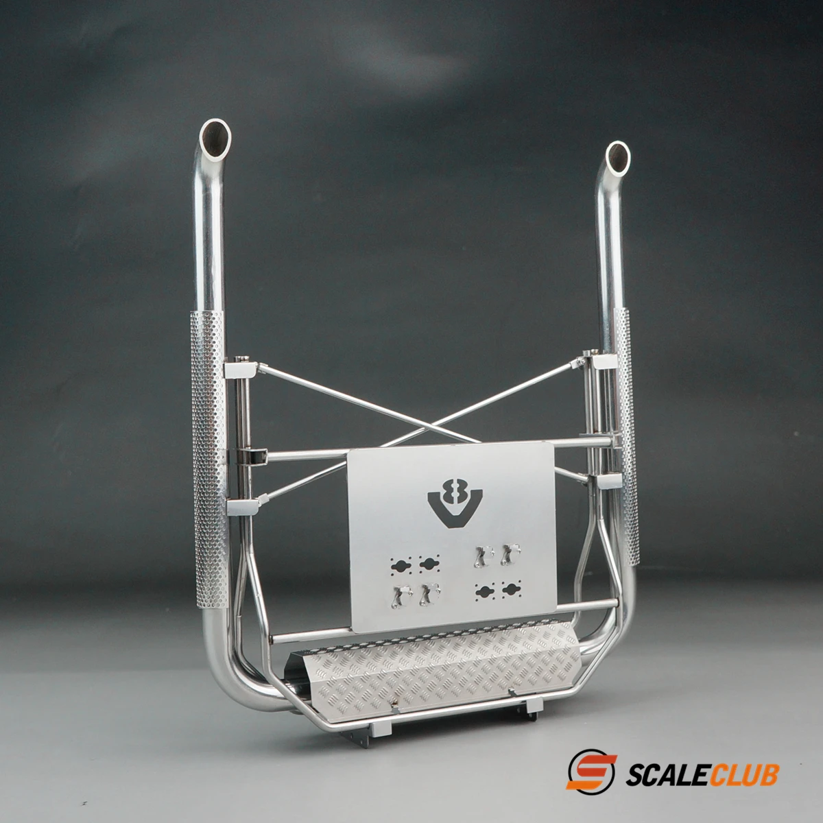 SCALECLUB Stainless Steel type-V For euro truck exhaust For Tamiya Lesu Oka For Scania Man  Rc Truck Trailer Tipper