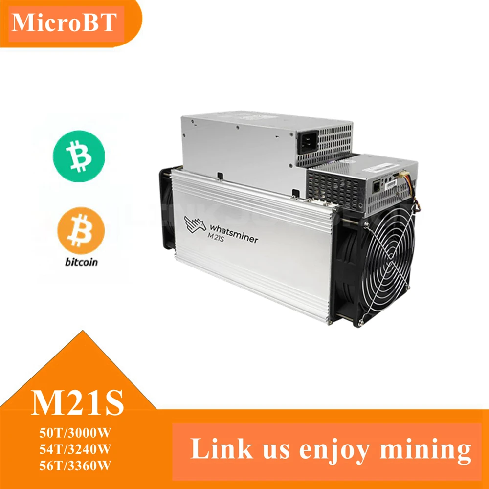 

MicroBT Whatsminer M21S Mining SHA-256 With a Maximum Hashrate of 50th 3000w 54th 3240w 56th 3360w