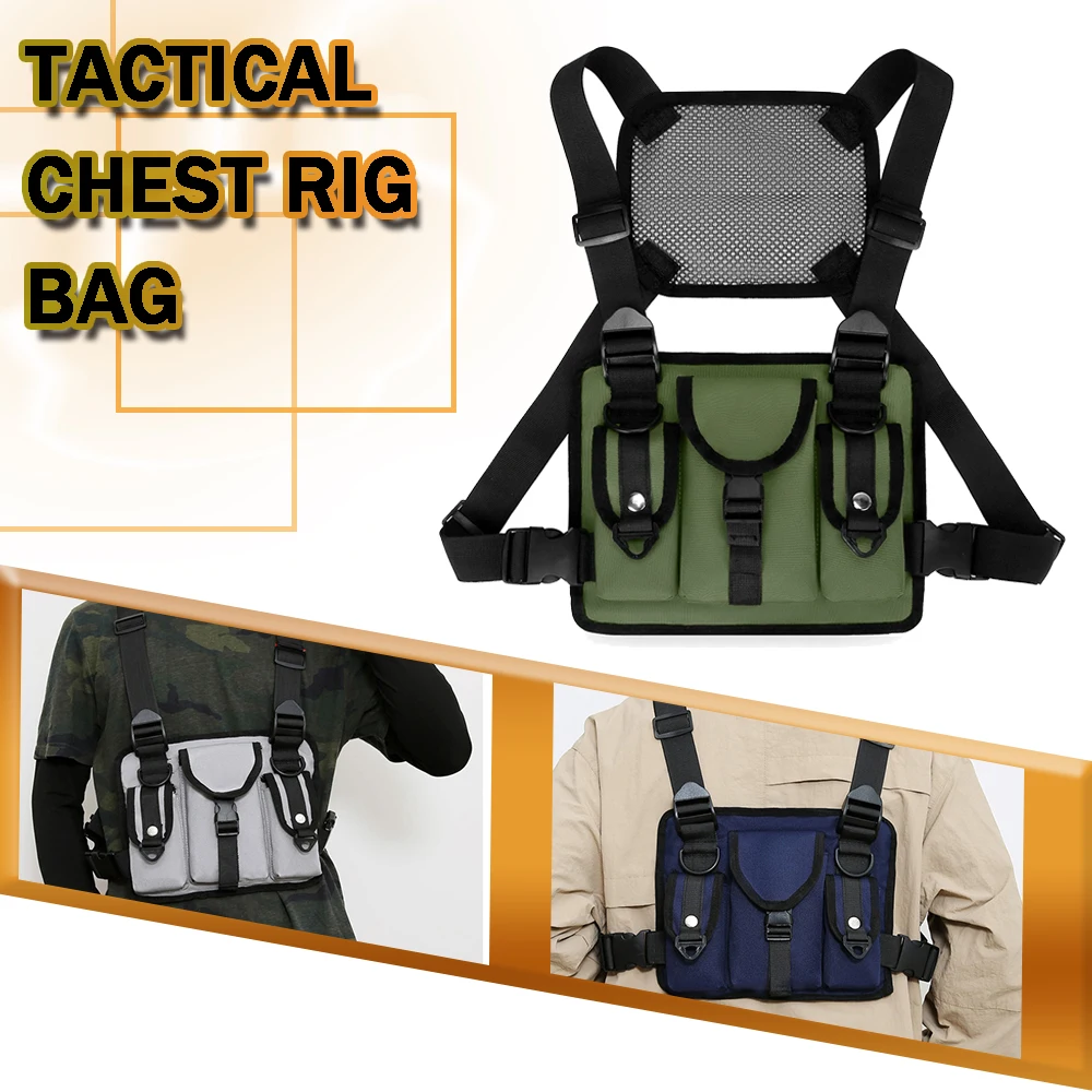 

Tactical Chest Rig Bag Daily Travel Waterproof Climbing Backpack Sports Utility Chest Pack for Running Hiking Traveling Cycling
