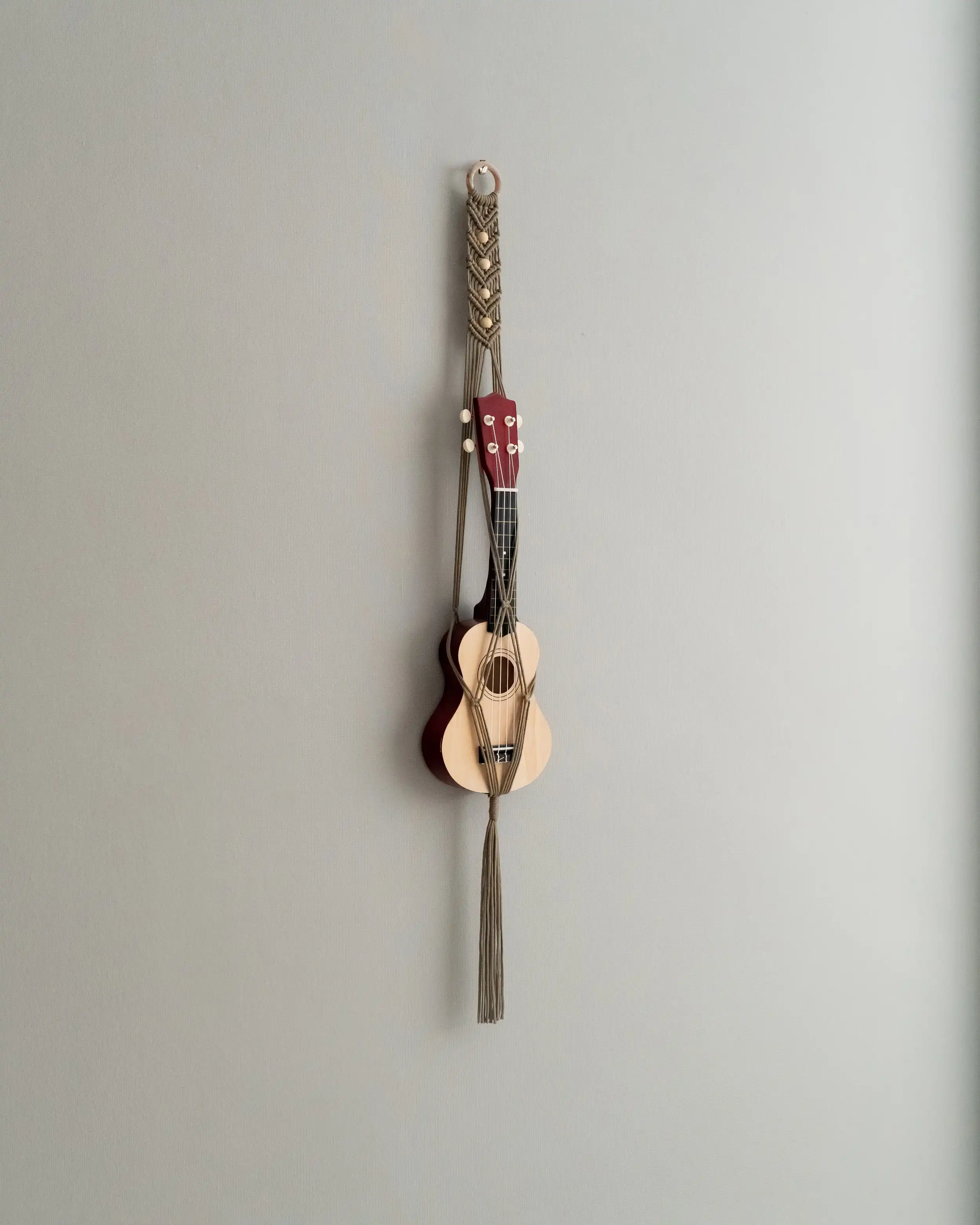 Macrame Ukulele Holder For Boho And Minimalist Home Decor