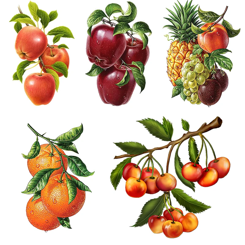 Three Ratels CO20 Pastoral leisurely Hand painted Fruit wall sticker art for home decoration Kitchen Decal