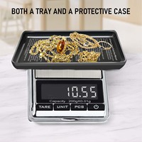 200g High-Precision Mini Digital Pocket Scale with 0.01g Accuracy For Jewelry Diamond Reloading Kitchen Electronic Food Scale