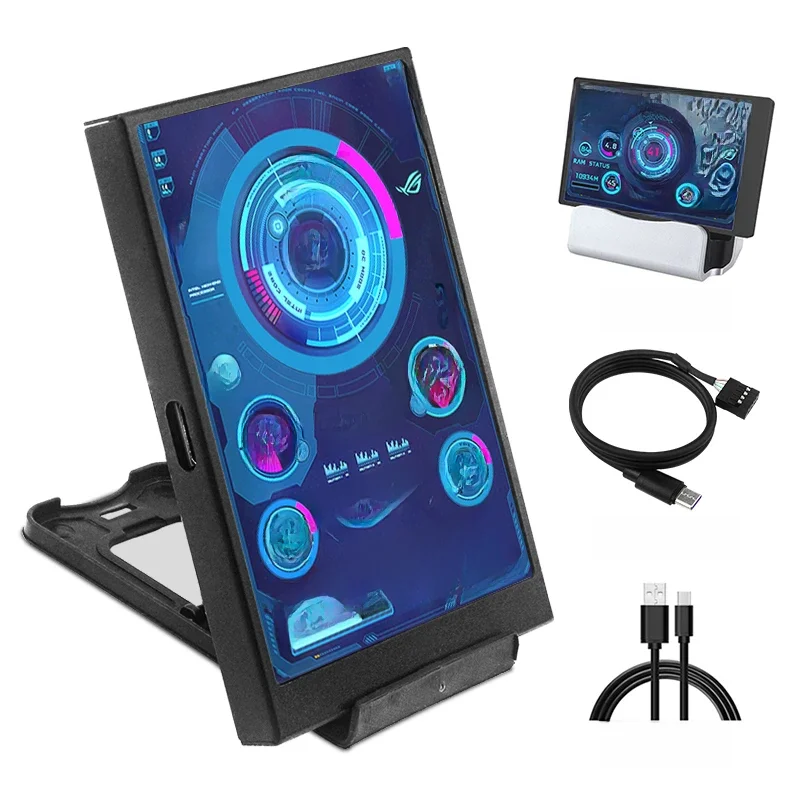 3,5 / 5-calowy ekran dodatkowy IPS Type-C Mini komputer Wyświetlacz USB CPU GPU RAM HDD Monitor z uchwytem Metalowa obudowa Nie ma zastosowania AIDA64 — zdjęcie produktu 7