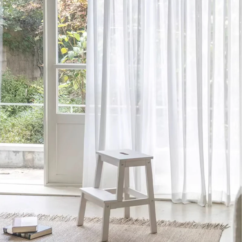 Chiffon light-proof and opaque white gauze curtains for bedroom and living room balcony vk1221