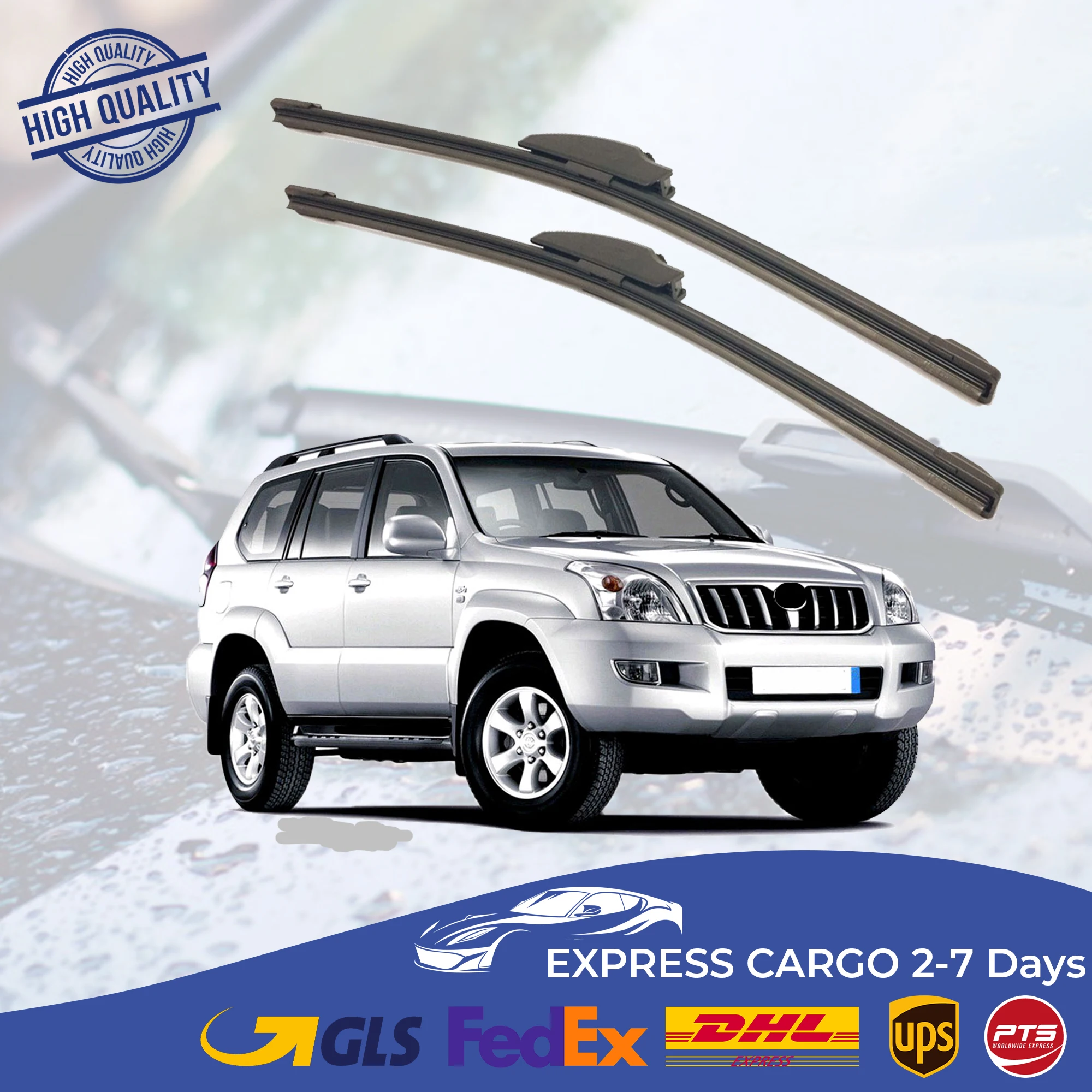 Car Wiper Blade For Toyota Land Cruiser 2007 2008 2009 Auto Windscreen Windshield Wipers Blades Window Wash Front