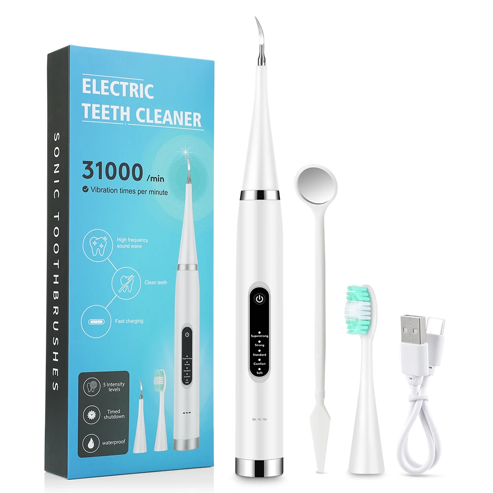 Household Dental Scaler Tooth Whitening&Cleaning Device Electric Teeth Cleaner Waterproof Tartar Remove Fresh Breath Oral Care