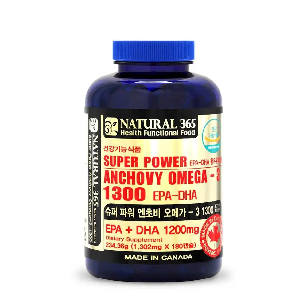 كندا المباشر المستوردة الطبيعية 365 Superpower Enchuovy Omega3 1300 (180 كبسولة 6 أشهر)