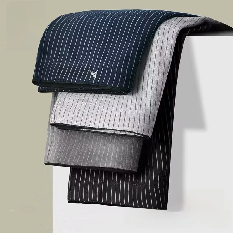 MiiOW 4 pièces coton hommes Boxer sous-vêtements graphène antibactérien homme troncs respirant rayé hommes caleçons boxeurs hommes culottes