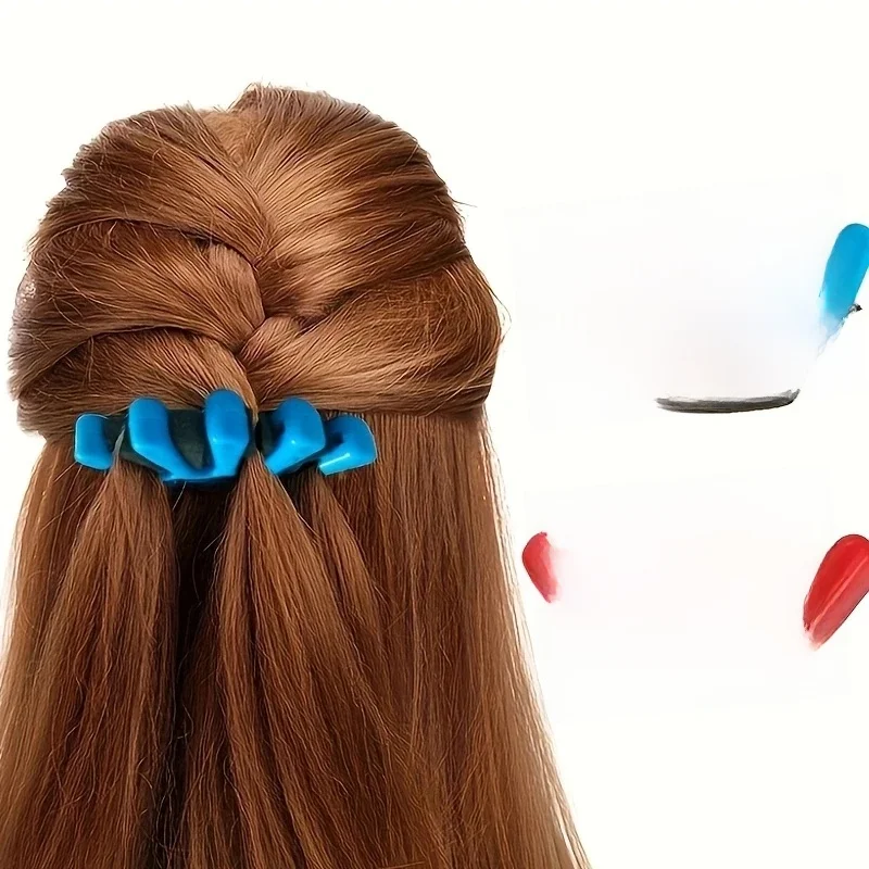 Clip de support d'outil de tresse de coiffure de torsion de tressage de cheveux d'éponge de cinq doigts