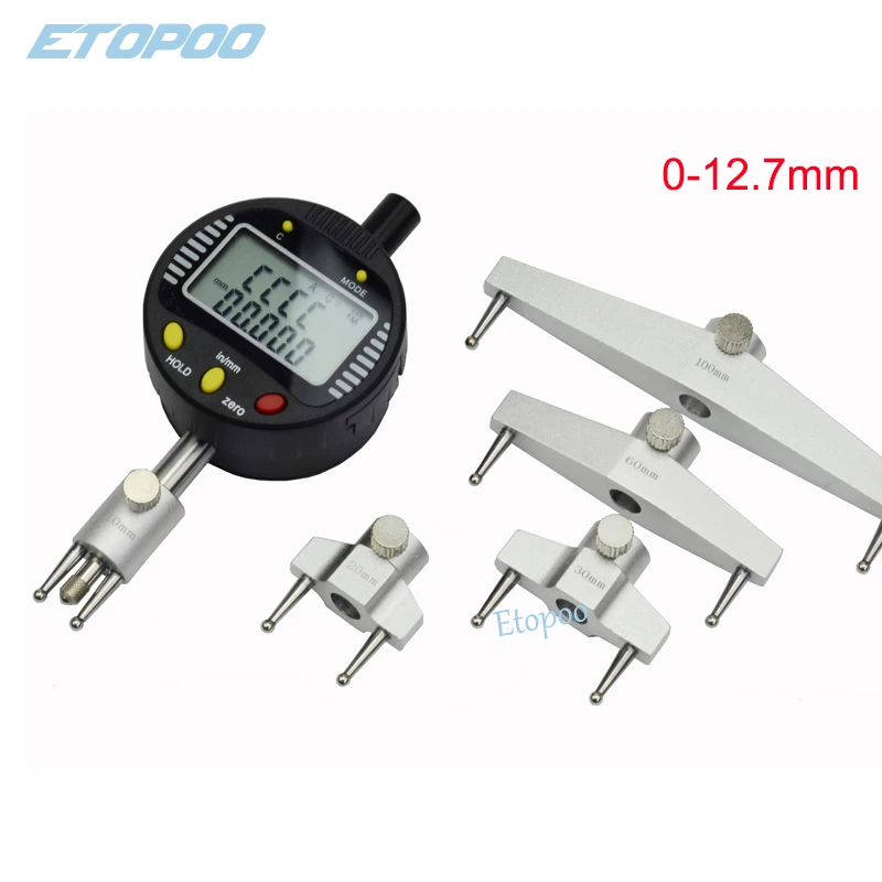 50.8MM High accuracy digital radius gauge digital radius indicator with 5 changeable measuring jaw Measurement Tool