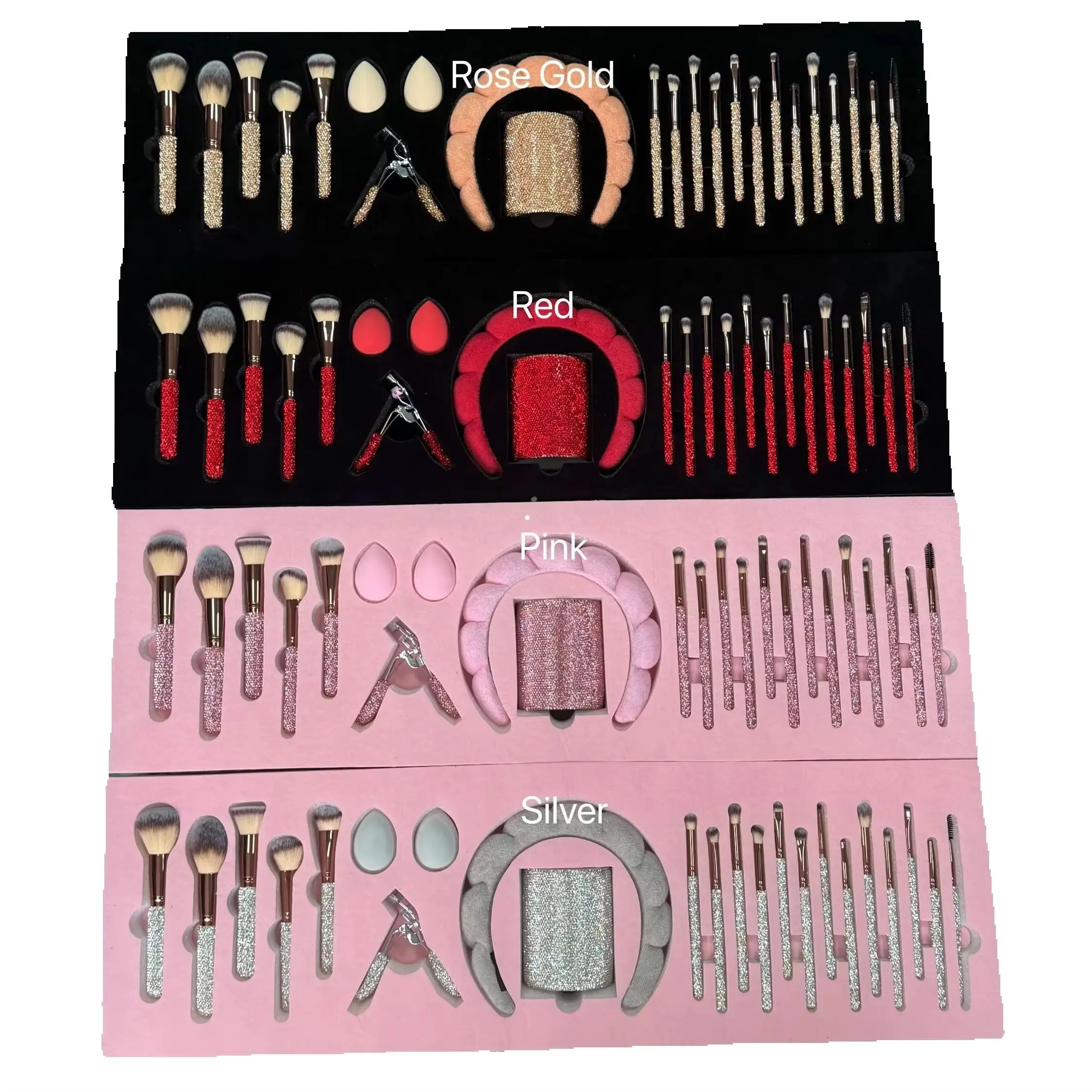 2024 hot sale 23pcs Glam Crystal Diamond Makeup Brush Set Rhinestone MakeupBrush Set Gifts for Woman Unique Bling Makeup Brushes