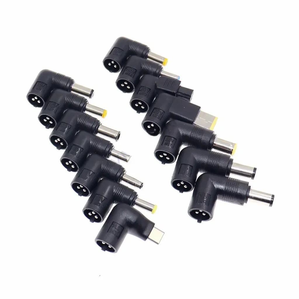 M1-M25 3-pinowe uniwersalne złącze ładowarki do laptopa DC Końcówki złącza USB Jedno końcówka USB Jedno końcówka DC 3-pinowe złącze męskie Jack — zdjęcie 2