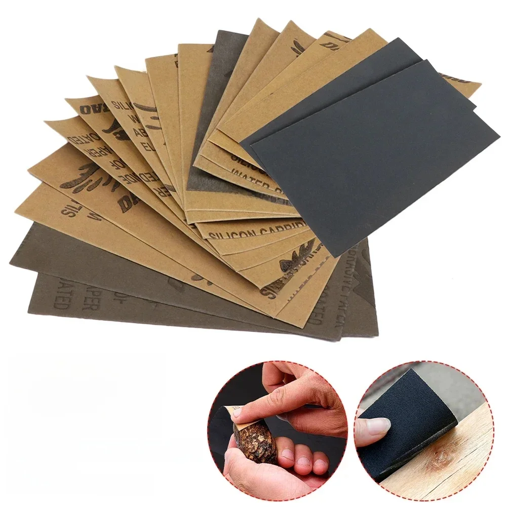 15-teiliges Nass-/Trocken-Schleifpapier-Set zum Polieren, Körnung 400–3000, Schleifpapier für die Reparatur von Holz, Metall, Auto und Möbeln