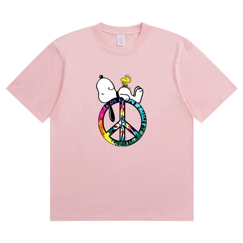 Summer New Peace Dog You Win By Lying Down Fashion Sports Women's T-Shirt Harajuku Graphic Clothing Women's Top,Drop Ship