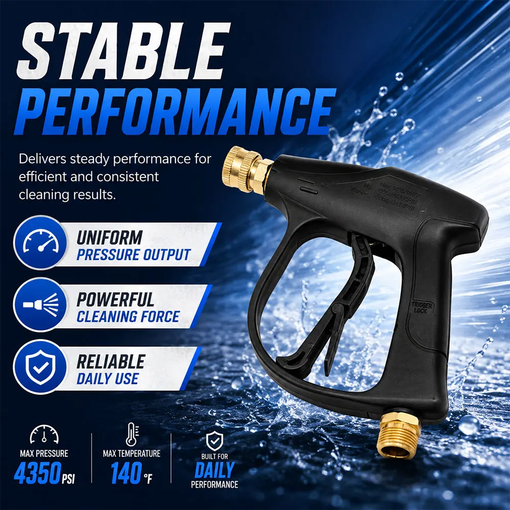 Pistola de Lavagem de Alta Pressão para Carros com 5 Bicos de Pulverização de Sabão, Soquete M22 de 14mm, Engate Rápido de 1/4”, Pistola de Espuma de Neve, Pistola de Água para Carros