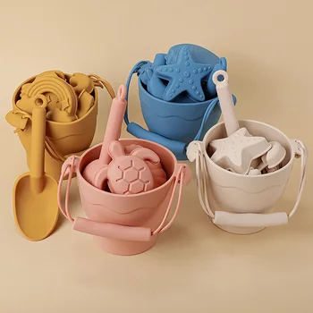 8 Stuks Strand Speelgoed Kinderen Strand Speelgoed, Siliconen Emmer, Ouder-Kind Interactie, Zand Graven, Schop, En Water Spelen Speelgoed