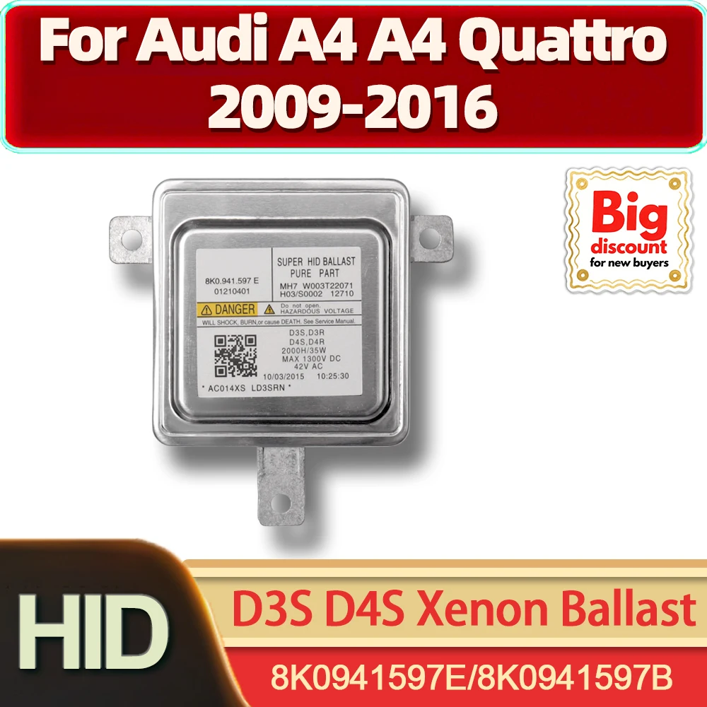

35 Вт HID ксеноновый блок управления балластом OEM 8K0941597E 8K0941597B ксеноновый балласт D3S D4S для Audi A4 A4 Quattro 2009-2016