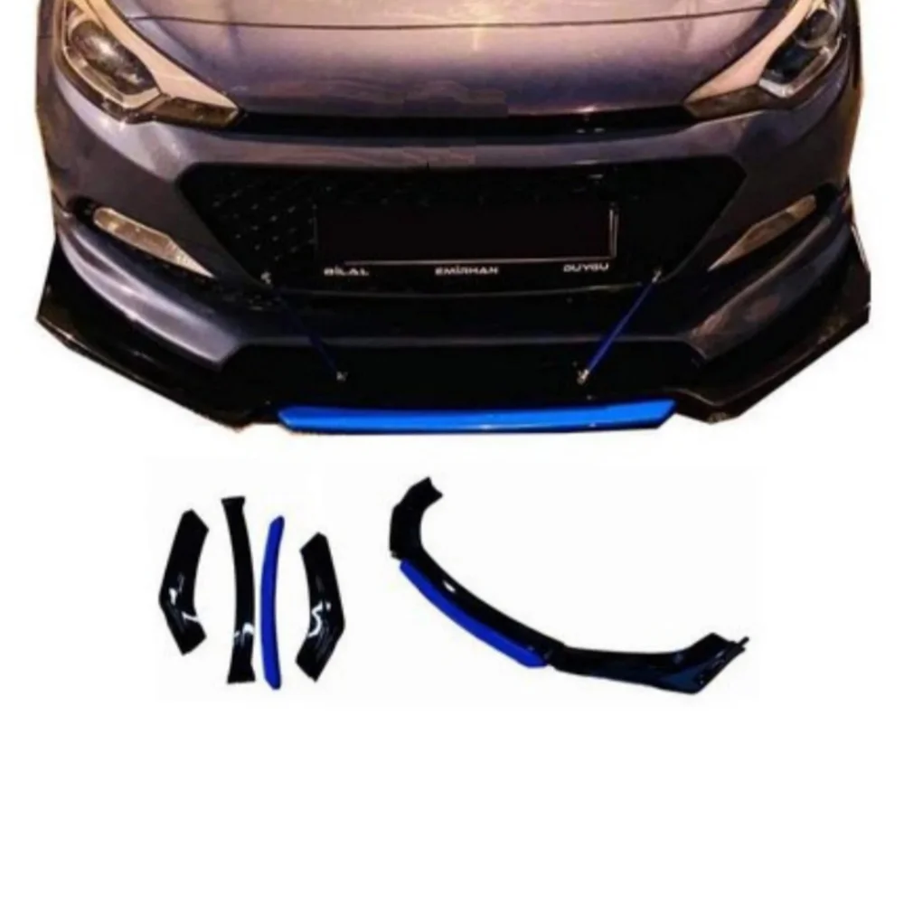 4 Piece Front Bumper Lip For Hyundai i20 Car Accessories Body Kit Five Color Options Modified Sport Exterior Parts Tuning