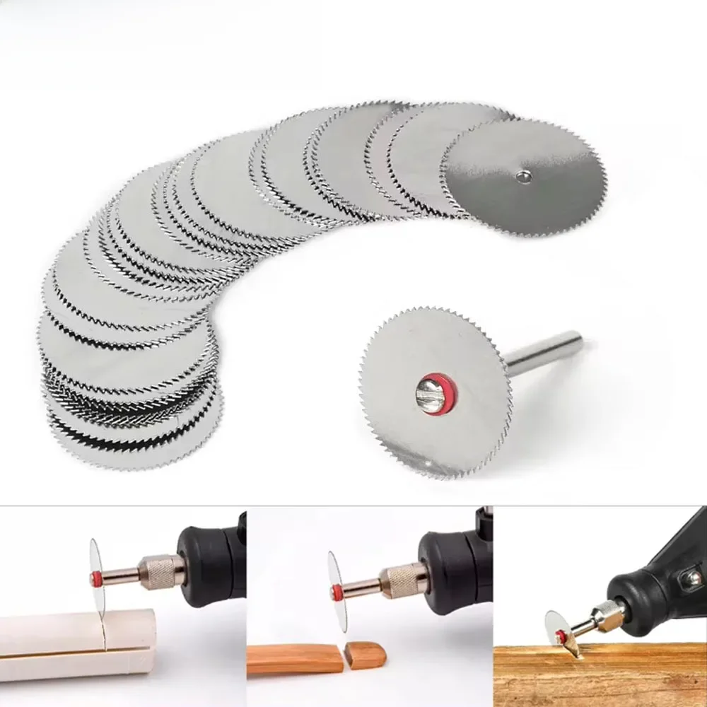 10 Pcs/set Mini Circular Saw Blade Stainless Steel Cutting Disc Rotating Drilling Tool Accessories For Wood Plastic And Aluminum