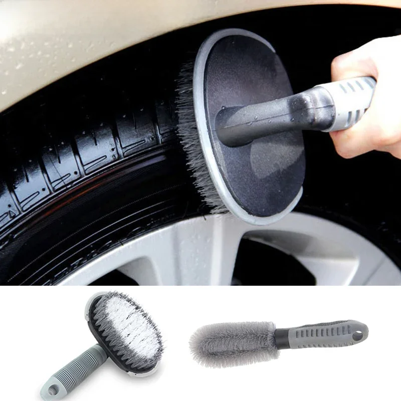 SEAMETAL brosse de roue de voiture brosses de nettoyage de pneus outils épurateur de jante de voiture nettoyeur plumeau moto camion roues brosse de détail de voiture