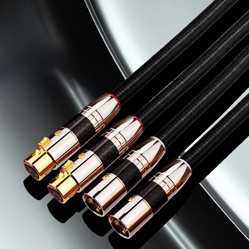 Hi-End 7N OCC + Verzilverd XLR Man-vrouw Gebalanceerde Audio Kabel 3Pin Jack Verlengkabel voor microfoon Versterker - afbeelding 2