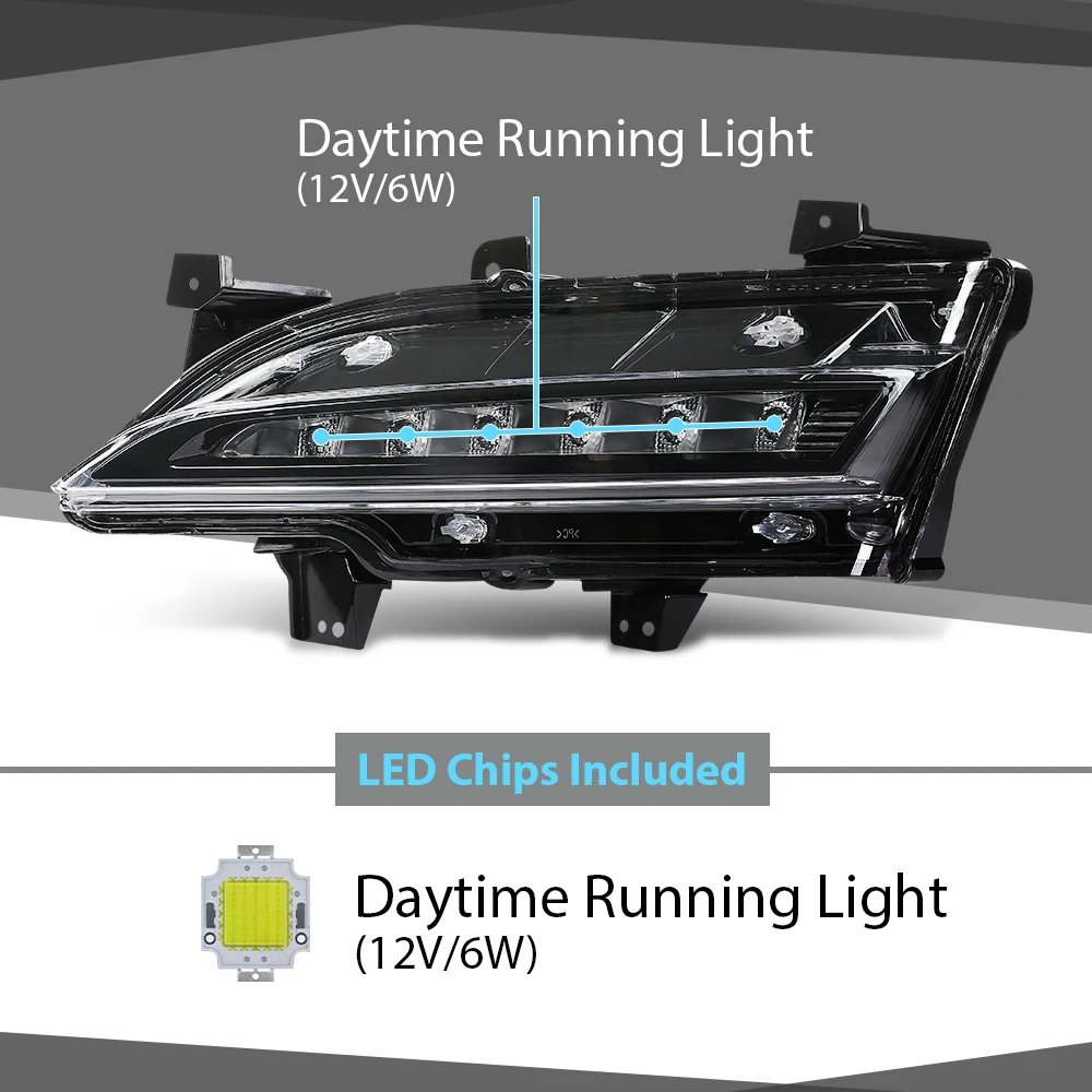 1 زوج 12 فولت النهار تشغيل ضوء مجموعة صالح ل 15-19 لينكولن Mkc سائق والركاب الجانب الضباب الخفيف Ej7Z13200D Ej7Z13200C #2