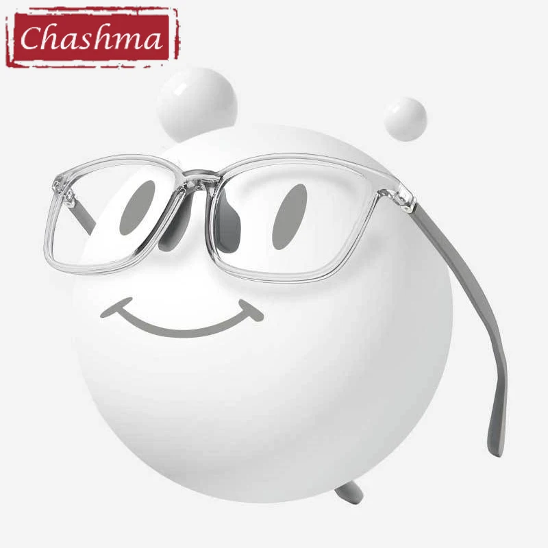 Chashma Student Glasses Teens TR90 Optical Eyeglasses Frames Soft Nose Pads for Women Flexible Spectacles for Men Recipe Eyewear