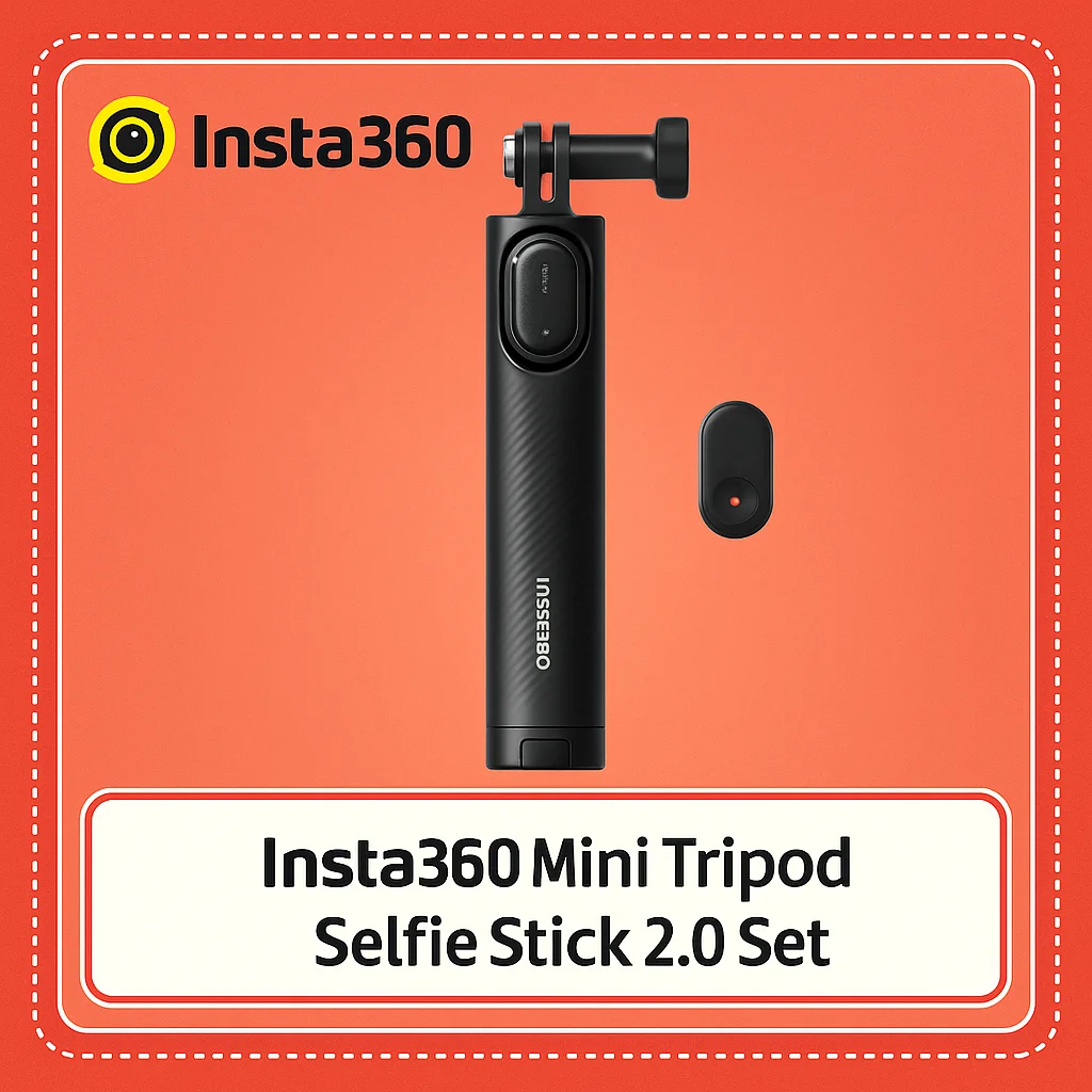 insta360オリジナル-2-in-1-ミニ自撮り棒三脚--go-3s-x5-x4-x3用折りたたみ式軽量ポール--オプションの-bluetooth-リモート