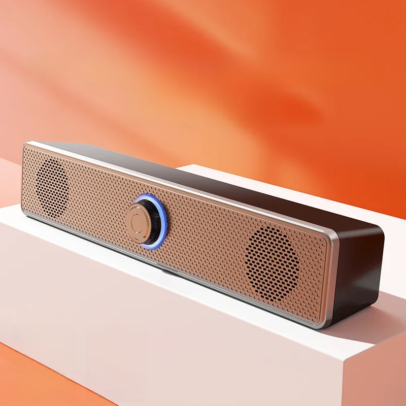 Alto-falantes com fio Bluetooth, Barra de som surround, Subwoofer estéreo, Soundbar para desktop,