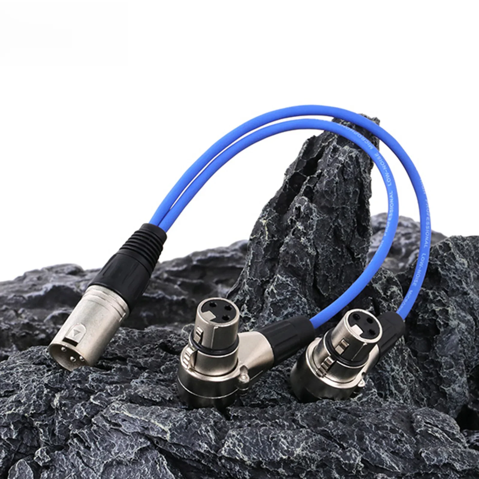 Y-Splitter Cable,3Pin XLR Male to Dual 3Pin XLR Female Plug Balanced MIC Audio Extension Cord Adapter Converter for Amp Speaker