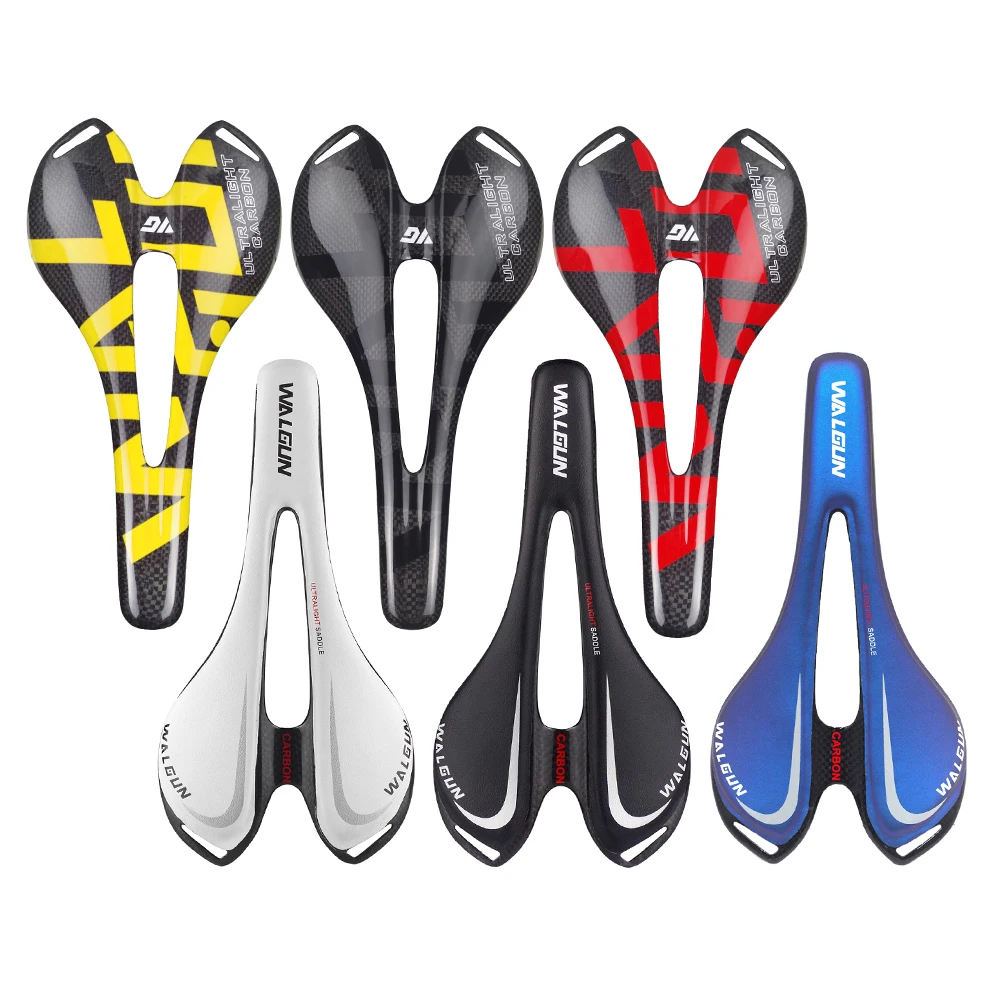 Full Carbon bike saddle 143 272 men women oval rails mtb road carbon fiber bicycle saddle seat cushion blue white black red pink