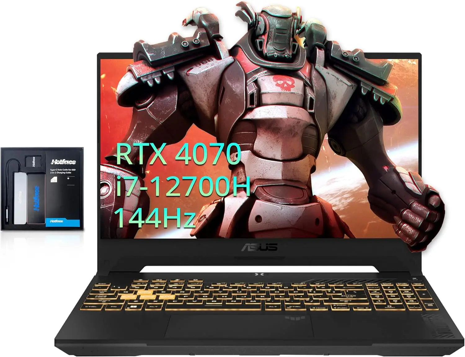 TUF F15 15.6 인치 FHD 게이밍 노트북, Inte-l 코어 i7-12700H, NVIDIA GeForce RTX 4070, 64GB RAM, 4TB SSD, 특별 할인