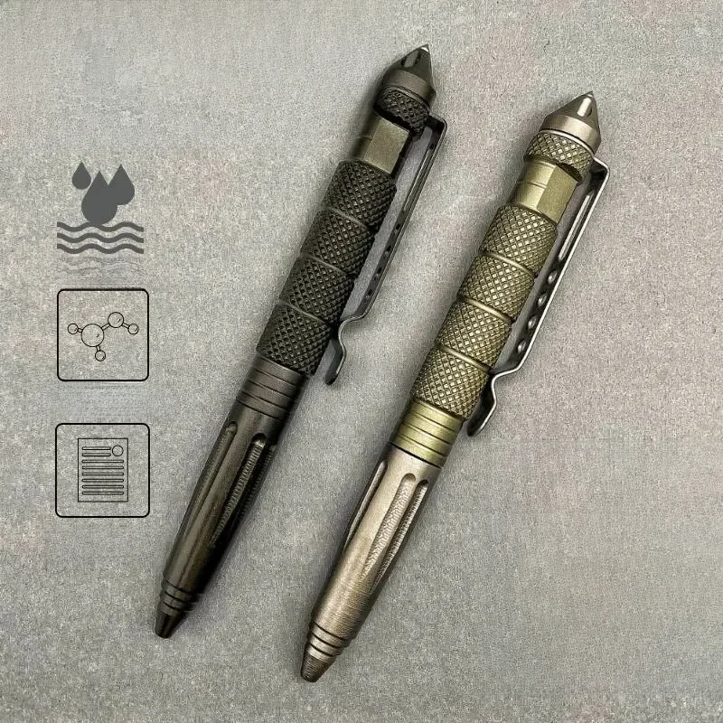 Hochwertige, rutschfeste, selbstverteidige Kugelschreiber aus Aluminium, multifunktionaler taktischer Stift, Bürozubehör, Schulbedarf