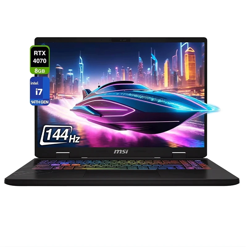 MSI CROSSHAIR 16 "แล็ปท็อปสำหรับเล่นเกม, i7-14650HX หลักของ Intel, หน่วยความจำ GeForce RTX 4070,64GB, 4TB SSD,Windows 11 Home