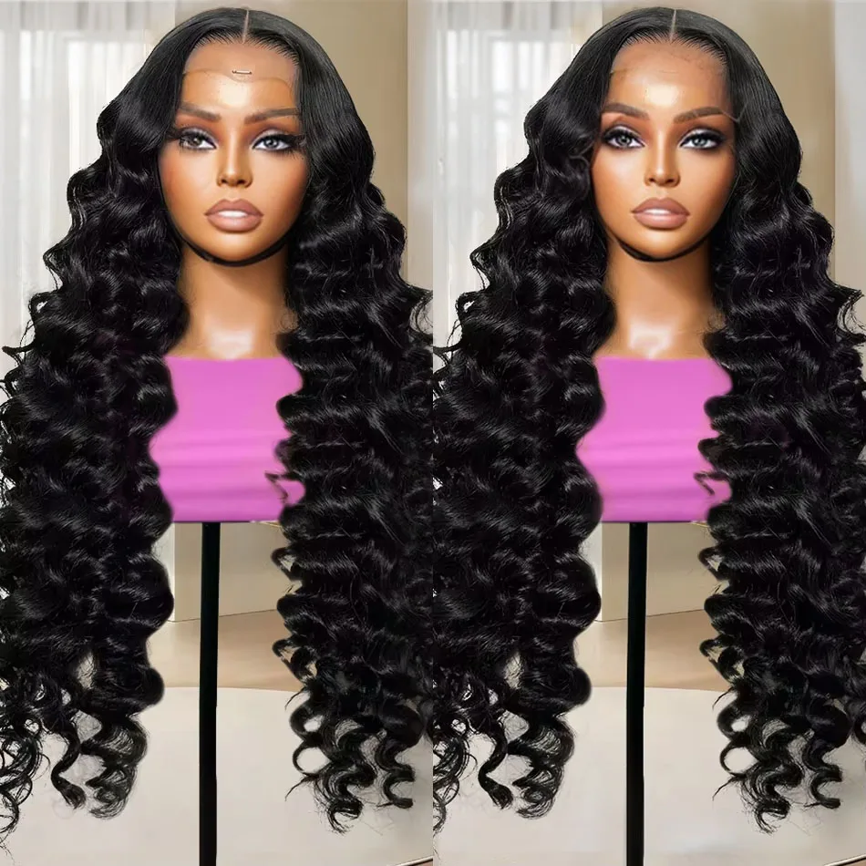 

30 40 Inch Loose Wave 13x6 HD Lace Front Human Hair Wigs Loose Deep Wave Black Wig Preplucked Curly Remy 13x4 Lace Frontal Wig