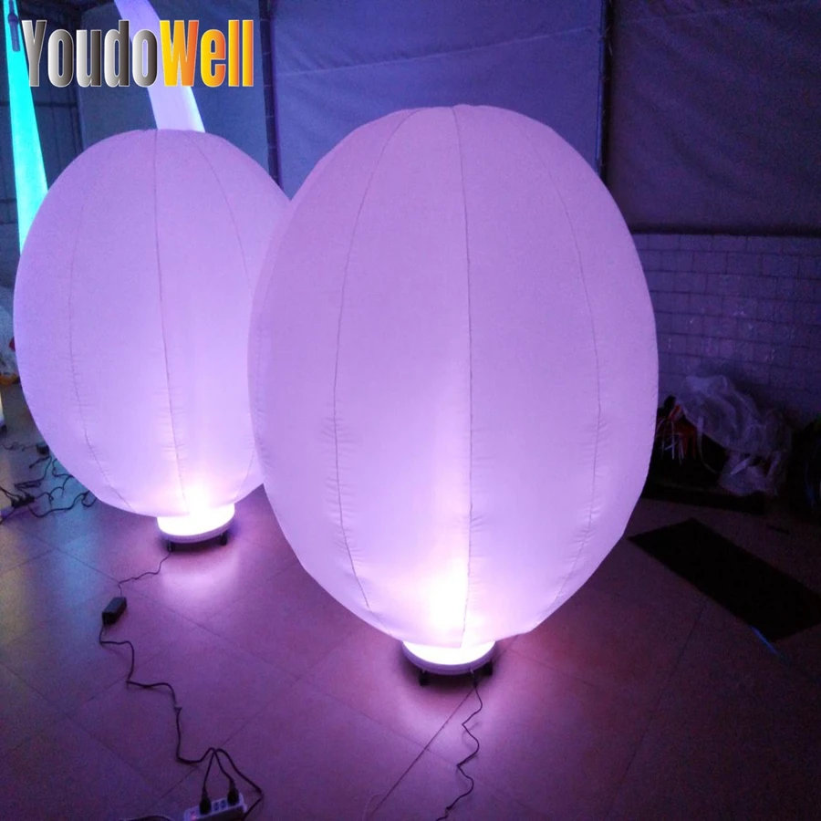 

Large Customized Inflatable Ball Decorative Particle Balloon With LED Light Base Ball With Base For Exhibition Advertising