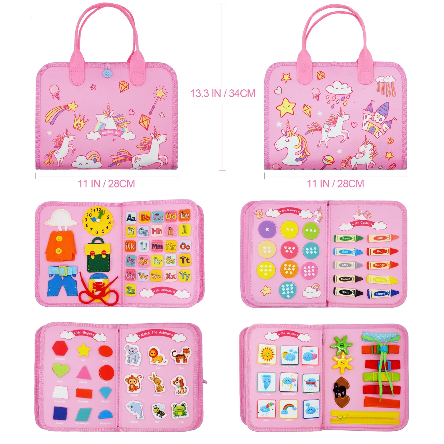 Montessori Busy Board Toys For Toddlers Busy Book For Fine Motor Educational Learning Activities With Life Skills Sensory Toys