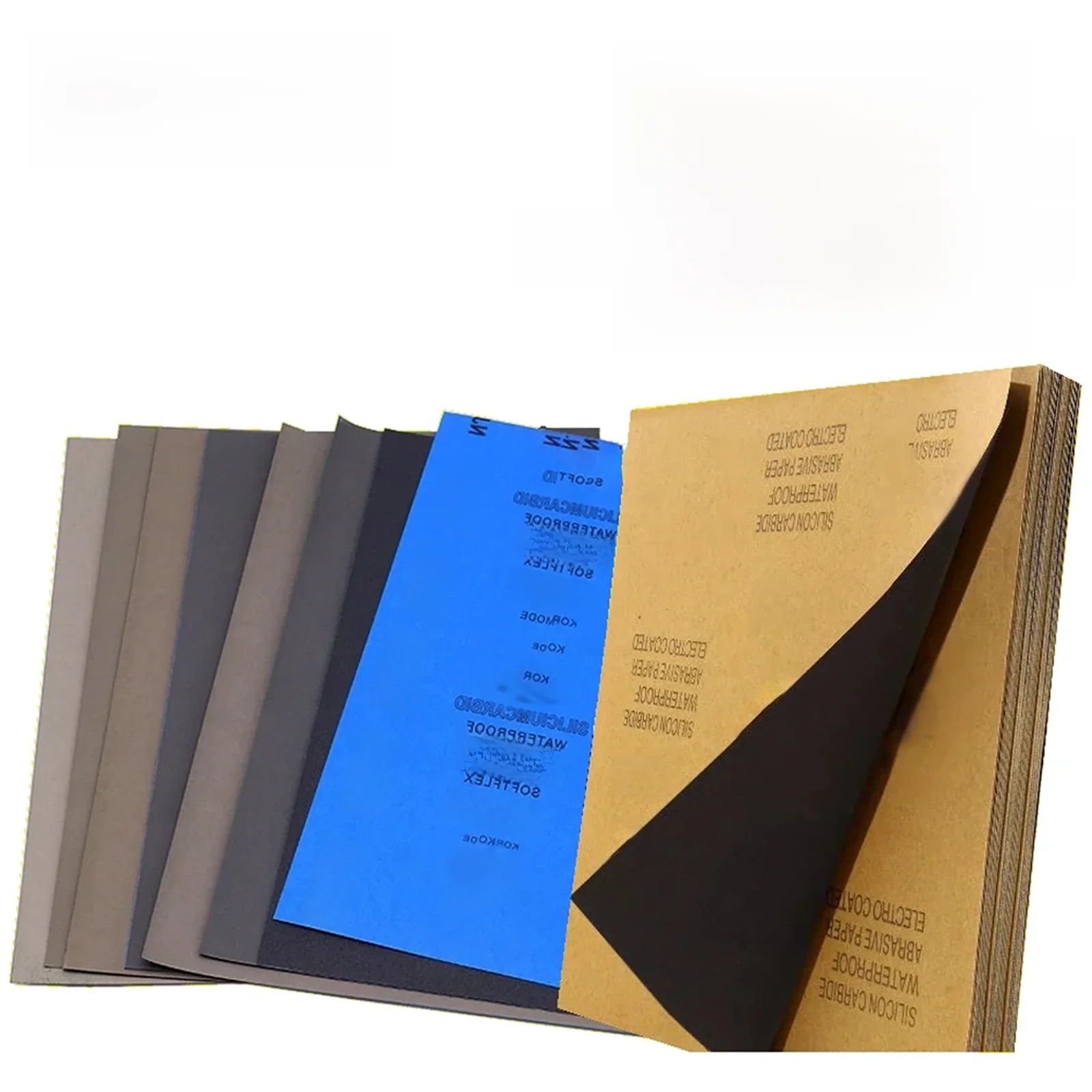 Papier de verre humide/sec en carbure de silicium, grain 60-20000, feuille Abrasive 230x280mm, polissage de Surface haute Performance pour bois, métal et pierre