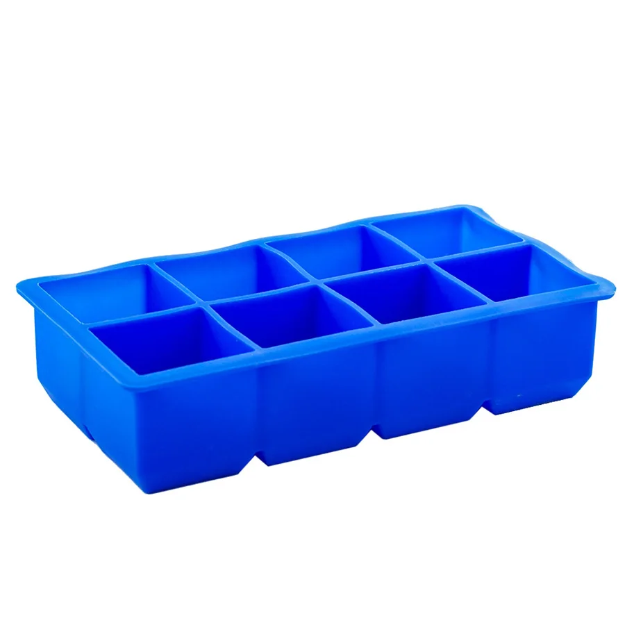 

Freeshipping 8 Grids Ice Tray Mold Food Grade Silicone Cube Rectangle Mould Bar Accessories