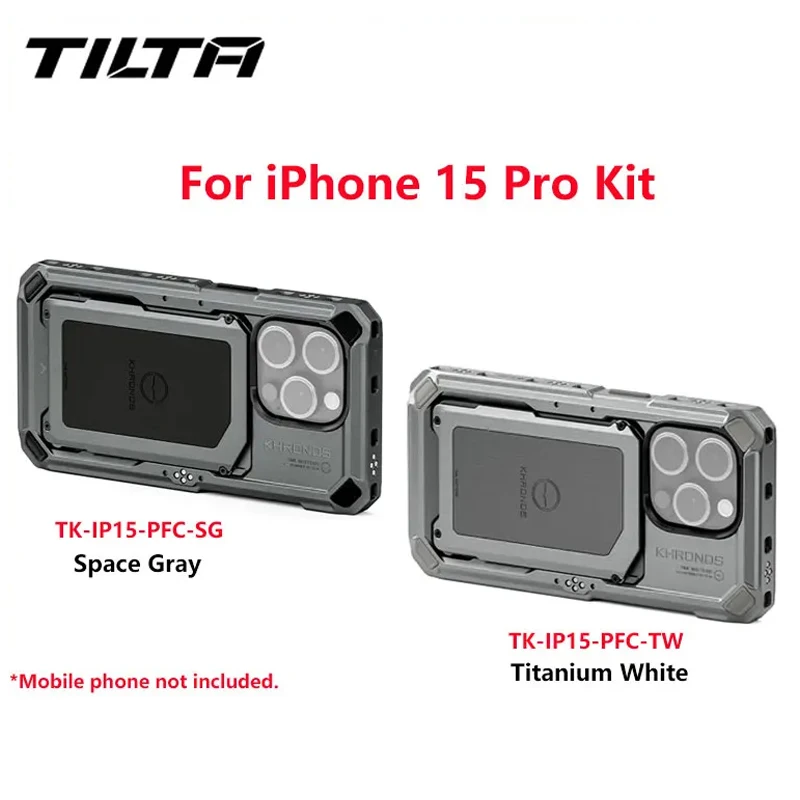 TILTA Khronos Cage Kit for iPhone 15 Pro Quick Release Live Fill Light Phone Filter Ecosystem Compatible with iPhone