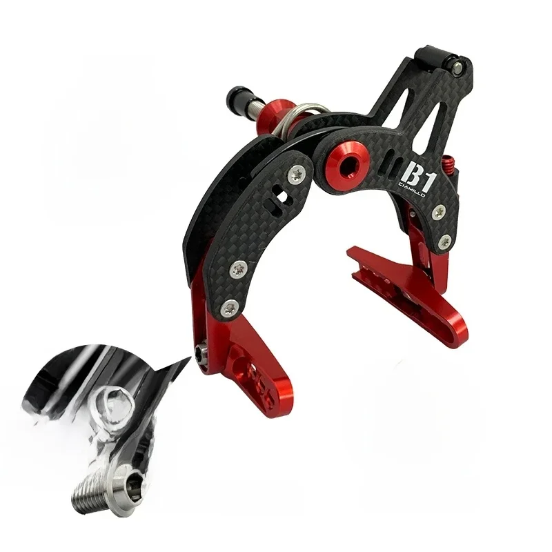AliExpress NONE B1 Ultra Folding Bicycle Brake C-clip Ultra Light Carbon Fiber Arm Titanium Alloy Bolt, Suitable for Brampton Brake