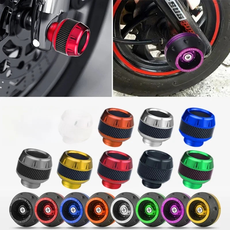 4 szt. Uniwersalna ochrona koła motocykla Crash Pad Motocykl Crash Protectors Alloy Motocross Falling Front Fork Slider Cups — zdjęcie 2