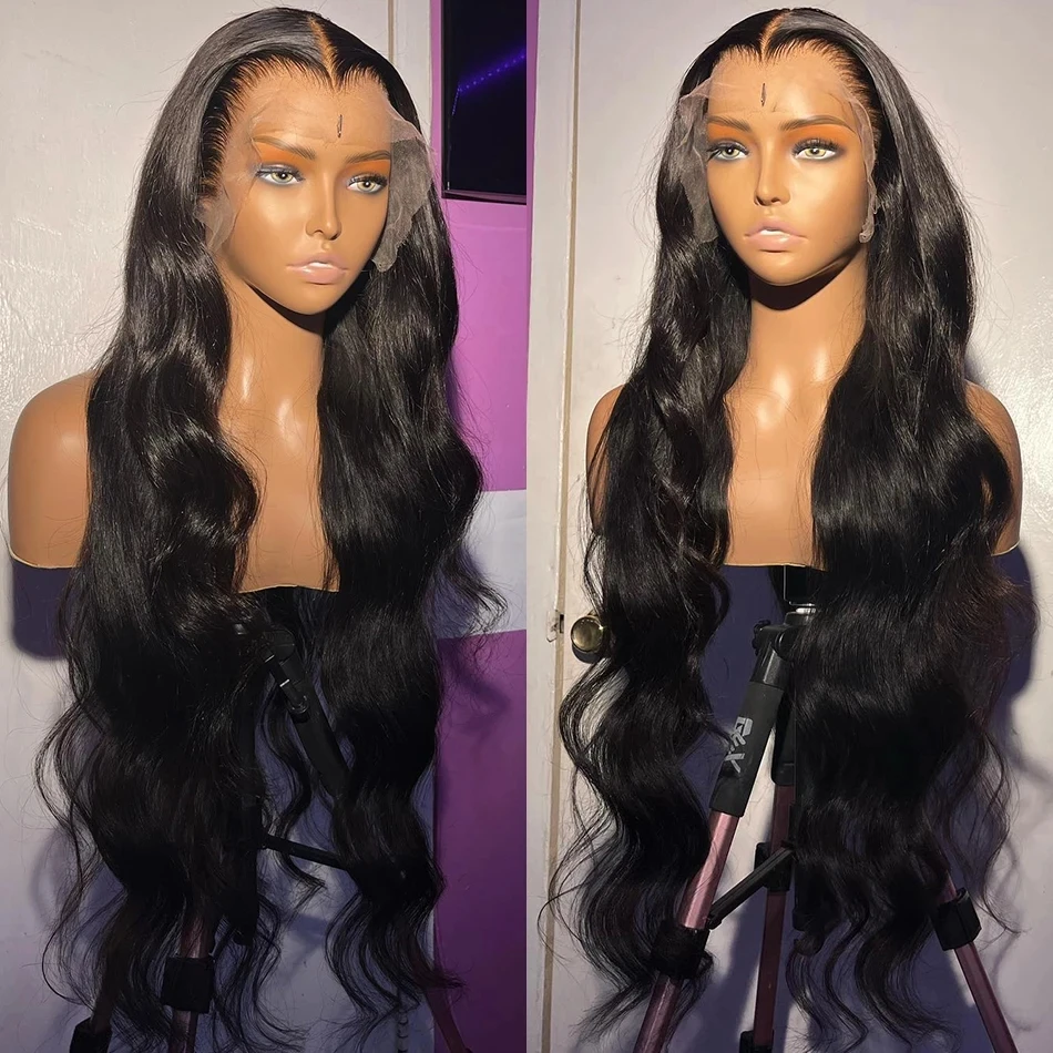 Glueless Wig Human Hair Ready To Wear And Go Preplucked Wigs Brazilian Body Wave 13x6 HD Lace Frontal Human Hair Wig PreCut 200%