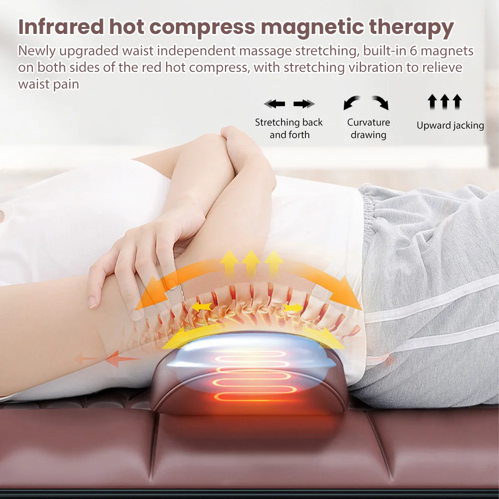 Multifunktionale Lenden Traktion Massage Matratze Kissen Ganzkörper Elektrische Schulter Hals Taille Zurück Vibrationen Massage Kissen – Detail 6