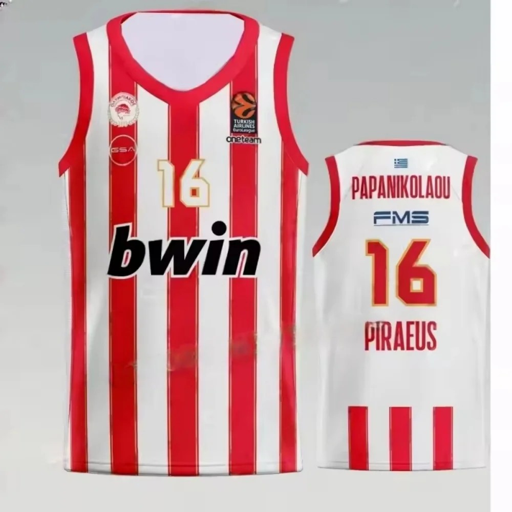 

2025 New European Basketball National Team Jerseys Basketball Training Jerseys T-shirt 3D Sports Jerseys Olympiacos Jerseys