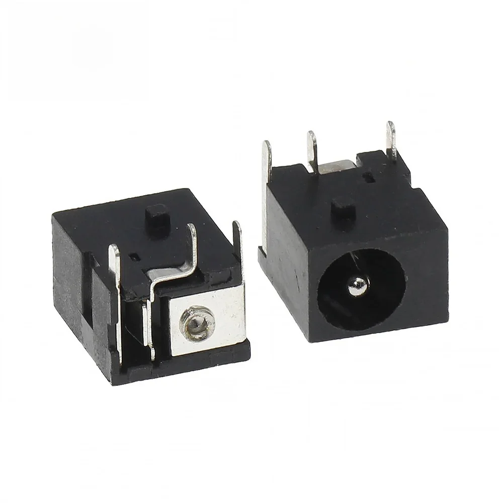 10 szt. DC-044 5,5x2,1 mm złącze wtykowe DC Power Jack 3-pinowa wtyczka do montażu panelowego — zdjęcie 2