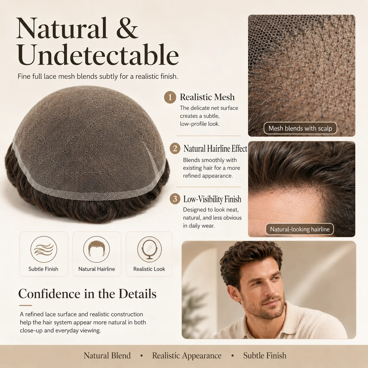 Topunique Full Swiss Lace 90% Light to Medium Light Men Toupee Capillary Prothesis Hair Replacement System Hair Piece For Men