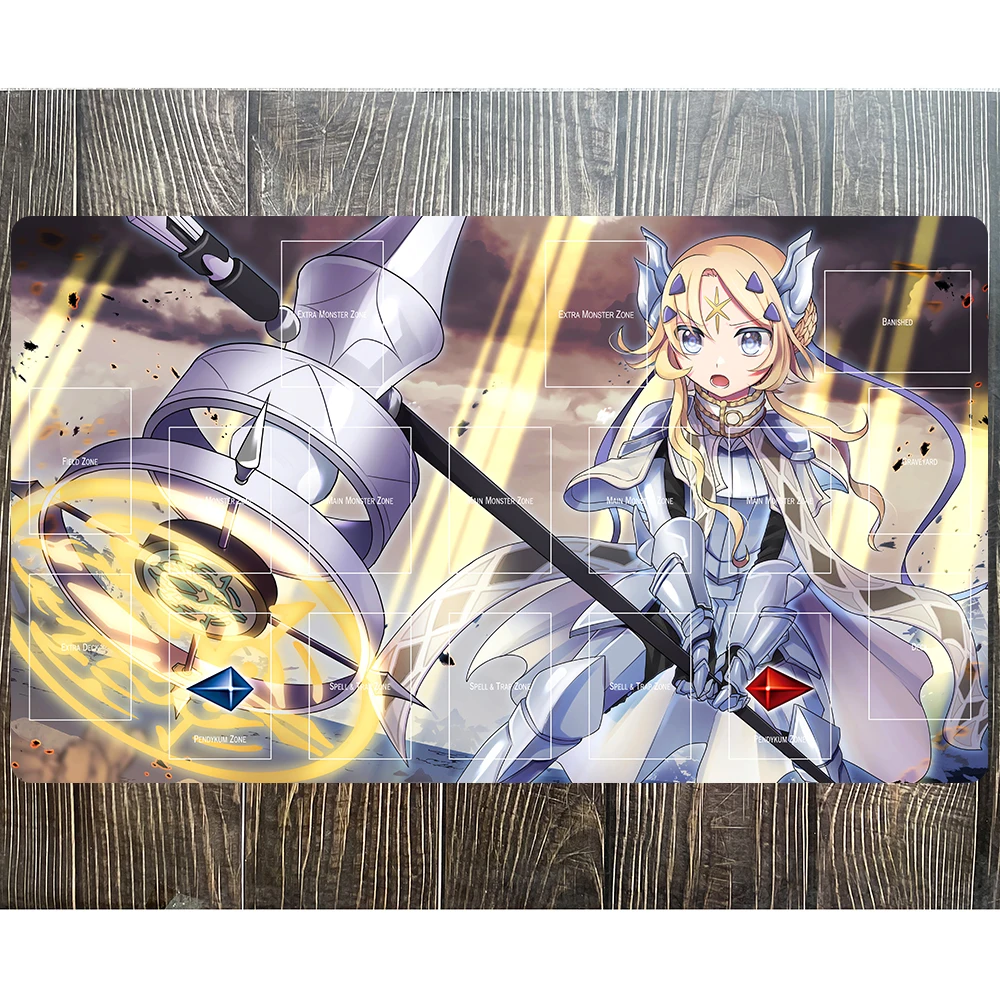 

Yu-Gi-Oh Playmat Dogmatika Ecclesia the Virtuous Trading Card Game Mouse Pad YGO Mat TCG Yugioh Mat-216