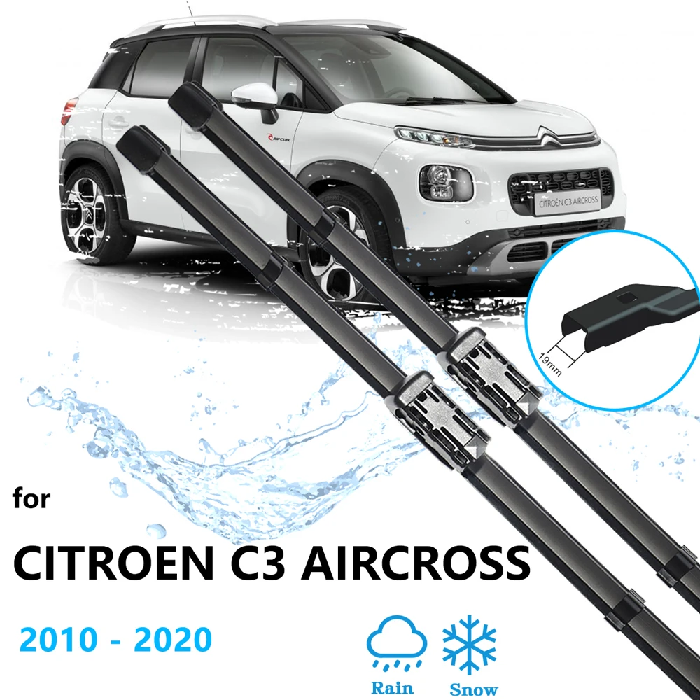 2x For Citroen C3 Aircross Itroen 2010~2020 Front Wipers Blades Brushes 26